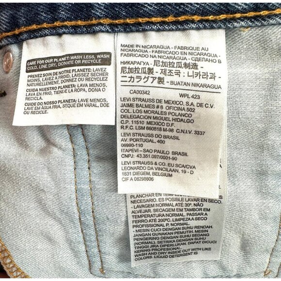 Levi's 505 Regular Fit Men's Jeans size W44 L30, Rinse Medium wash 100 cotton - Picture 13 of 16